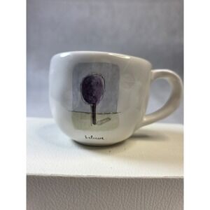 VTG, Pottery Barn Rae Dunn Tea Garden BELIEVE 3" Mug Tea Coffee